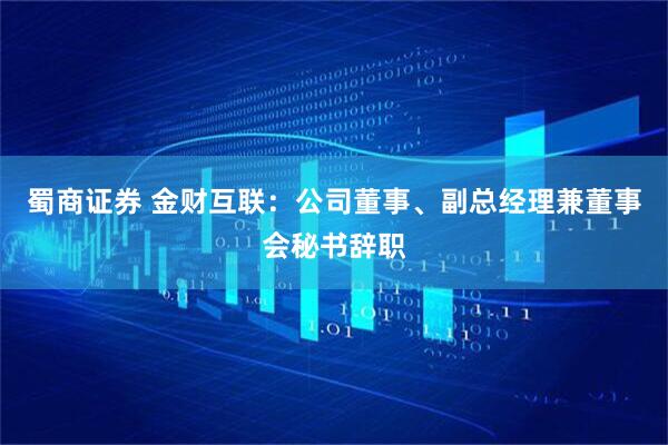 蜀商证券 金财互联：公司董事、副总经理兼董事会秘书辞职