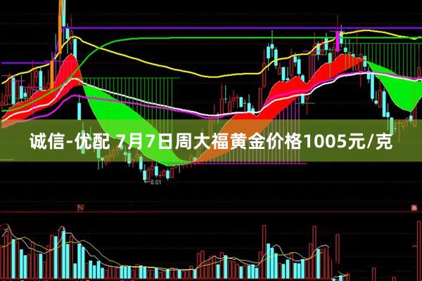诚信-优配 7月7日周大福黄金价格1005元/克